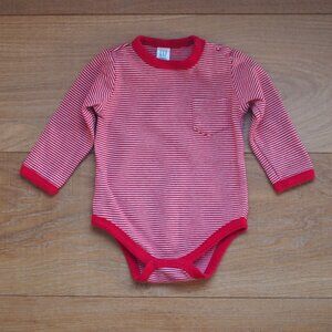 baby Gap | Cotton, Like NEW, Red & White Stripe Bodysuit